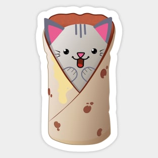 Purr-ito - Prrrito - Purrito - Kitten Wrap Sticker